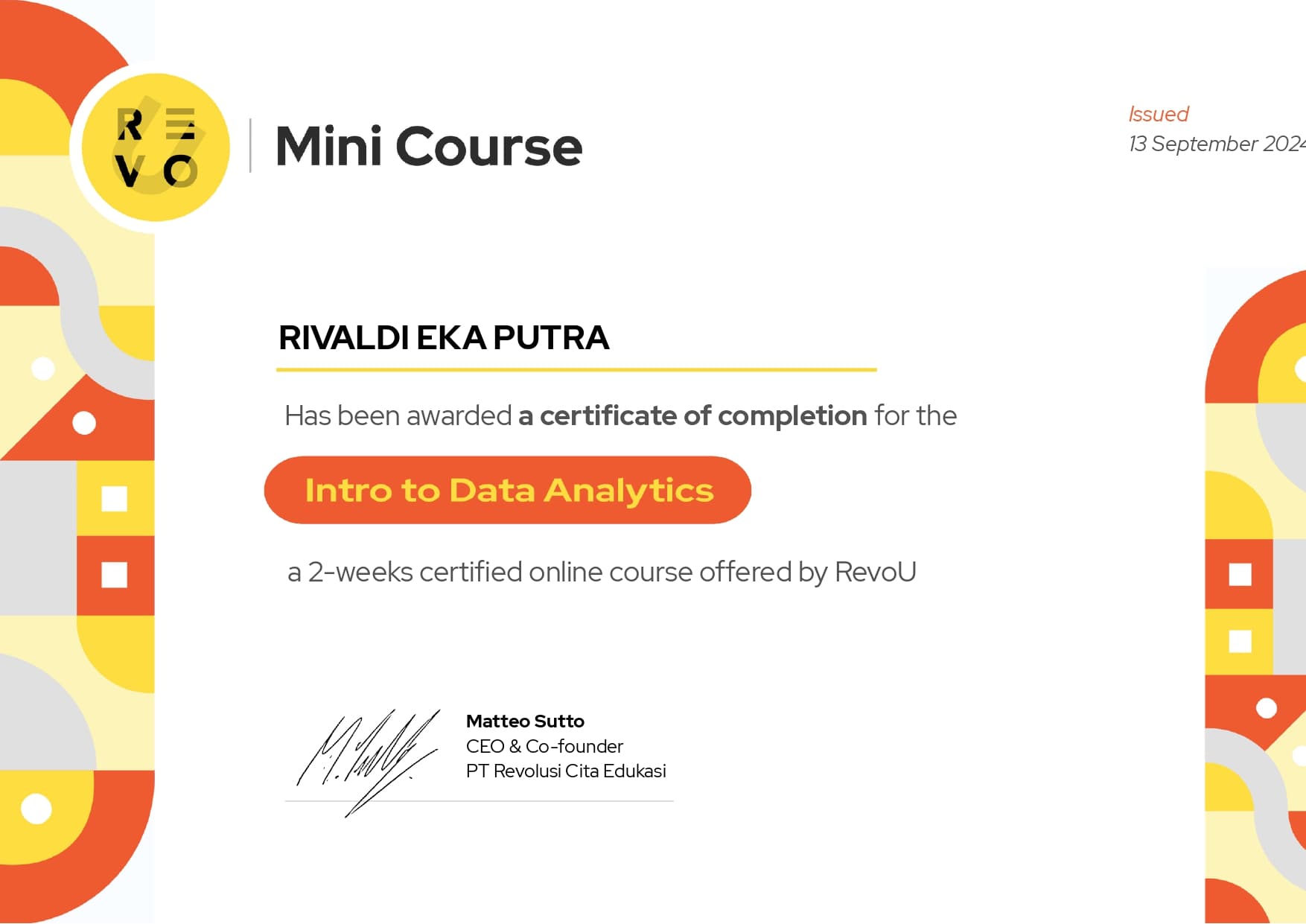 Certificate 26 - Professional Certification