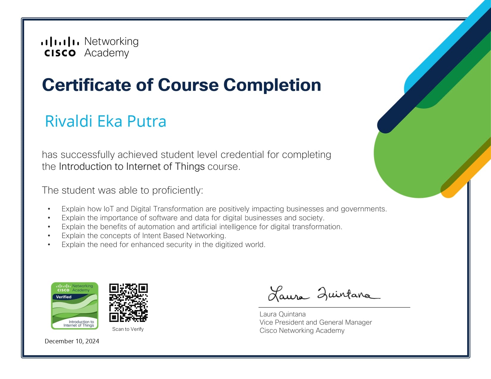 Certificate 9 - Professional Certification